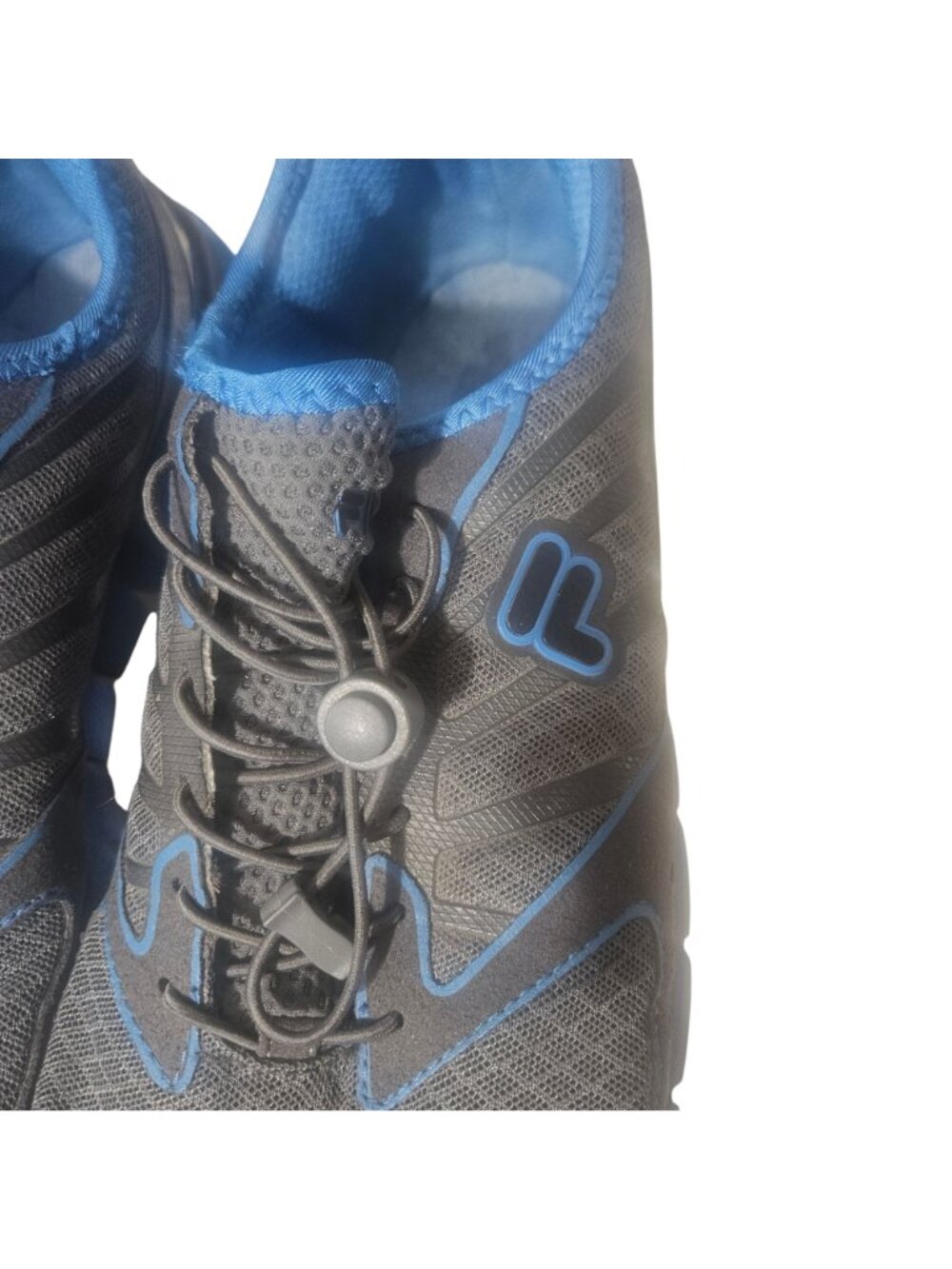 Fila Mens Toe Shoes Athletic Running Sneakers Gray/Blue Size 10 US - Picture 3 of 7